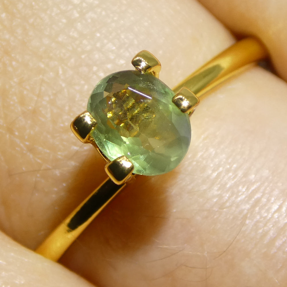 0.78ct Oval Yellowish Green to Grayish Purple Alexandrite GIA Certified India Unheated - Skyjems Wholesale Gemstones