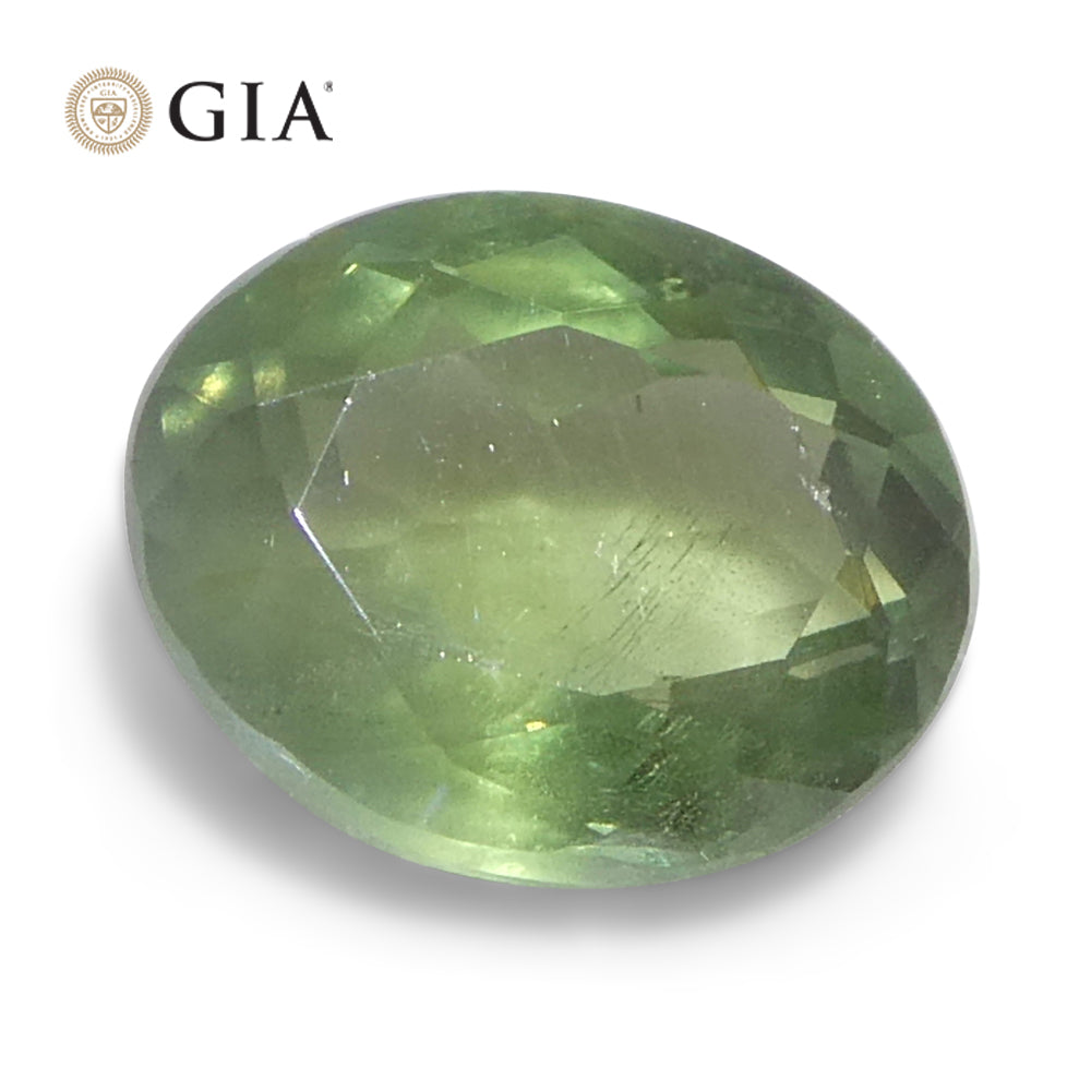 0.78ct Oval Yellowish Green to Grayish Purple Alexandrite GIA Certified India Unheated - Skyjems Wholesale Gemstones