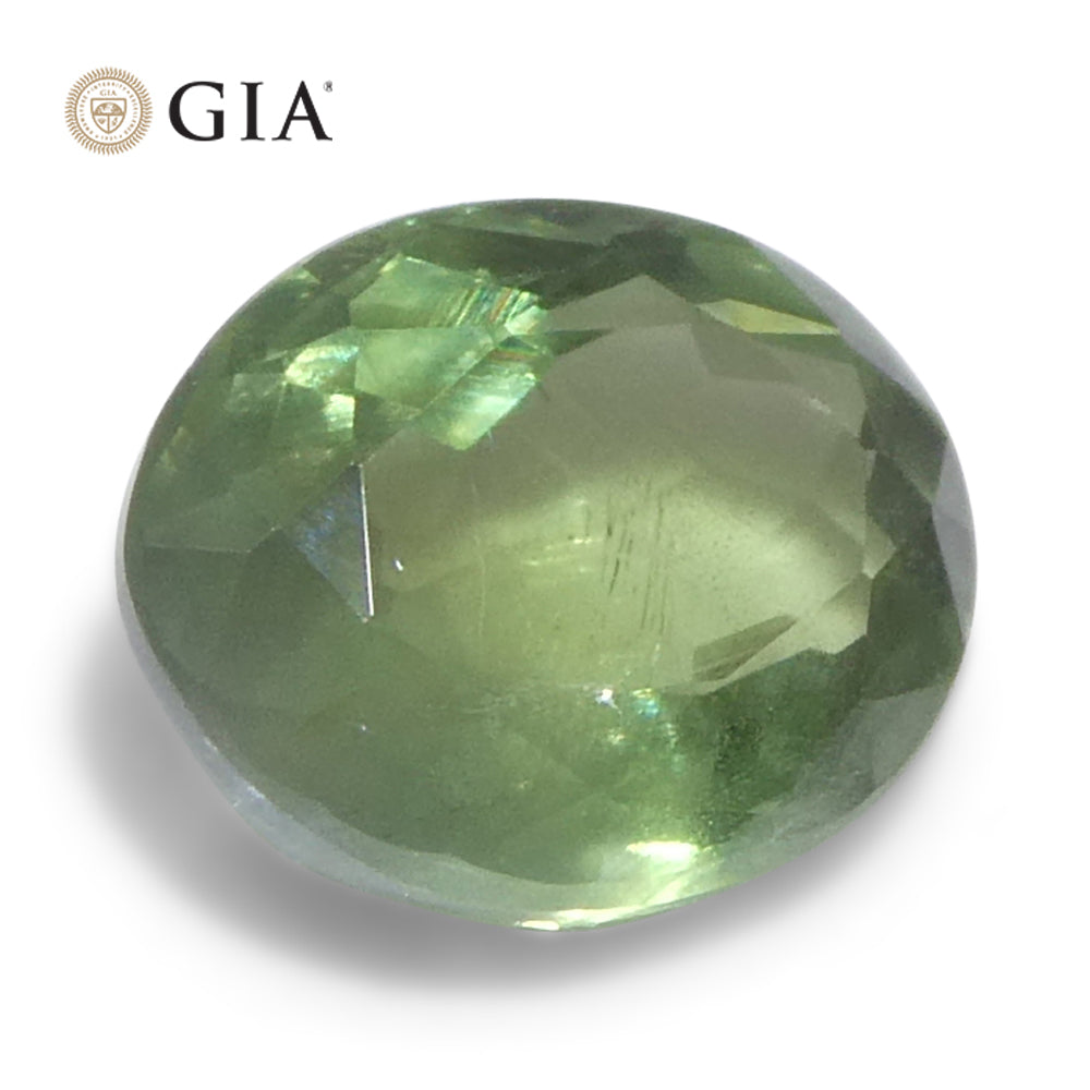 0.78ct Oval Yellowish Green to Grayish Purple Alexandrite GIA Certified India Unheated - Skyjems Wholesale Gemstones
