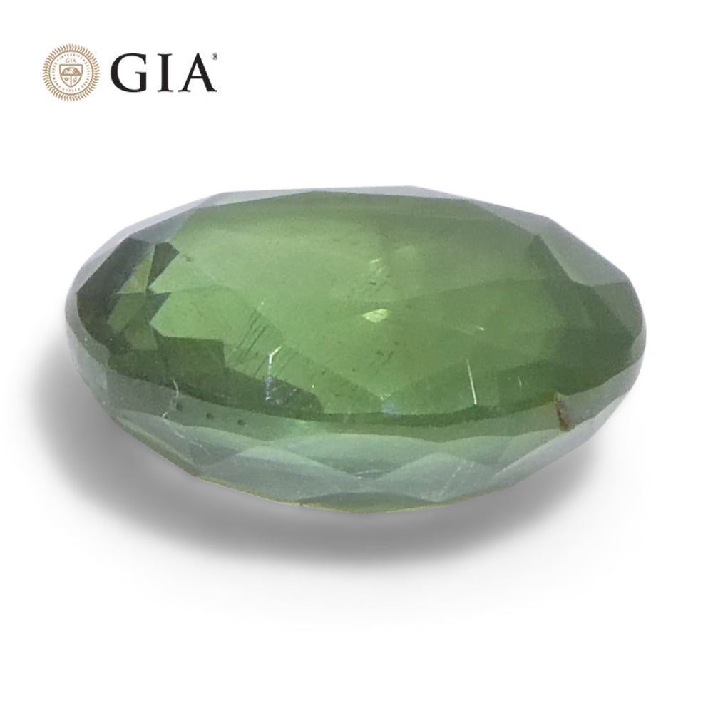 0.78ct Oval Yellowish Green to Grayish Purple Alexandrite GIA Certified India Unheated - Skyjems Wholesale Gemstones