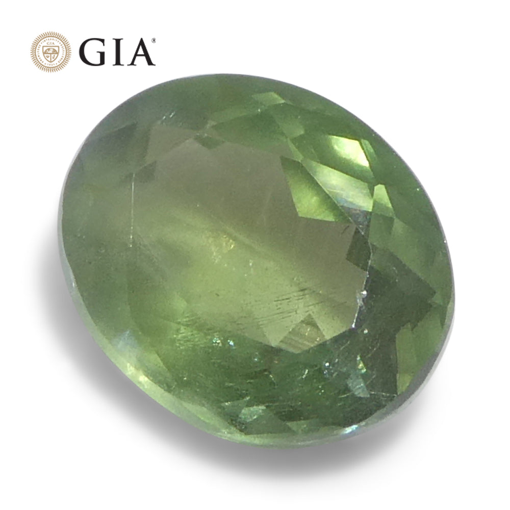 0.78ct Oval Yellowish Green to Grayish Purple Alexandrite GIA Certified India Unheated - Skyjems Wholesale Gemstones