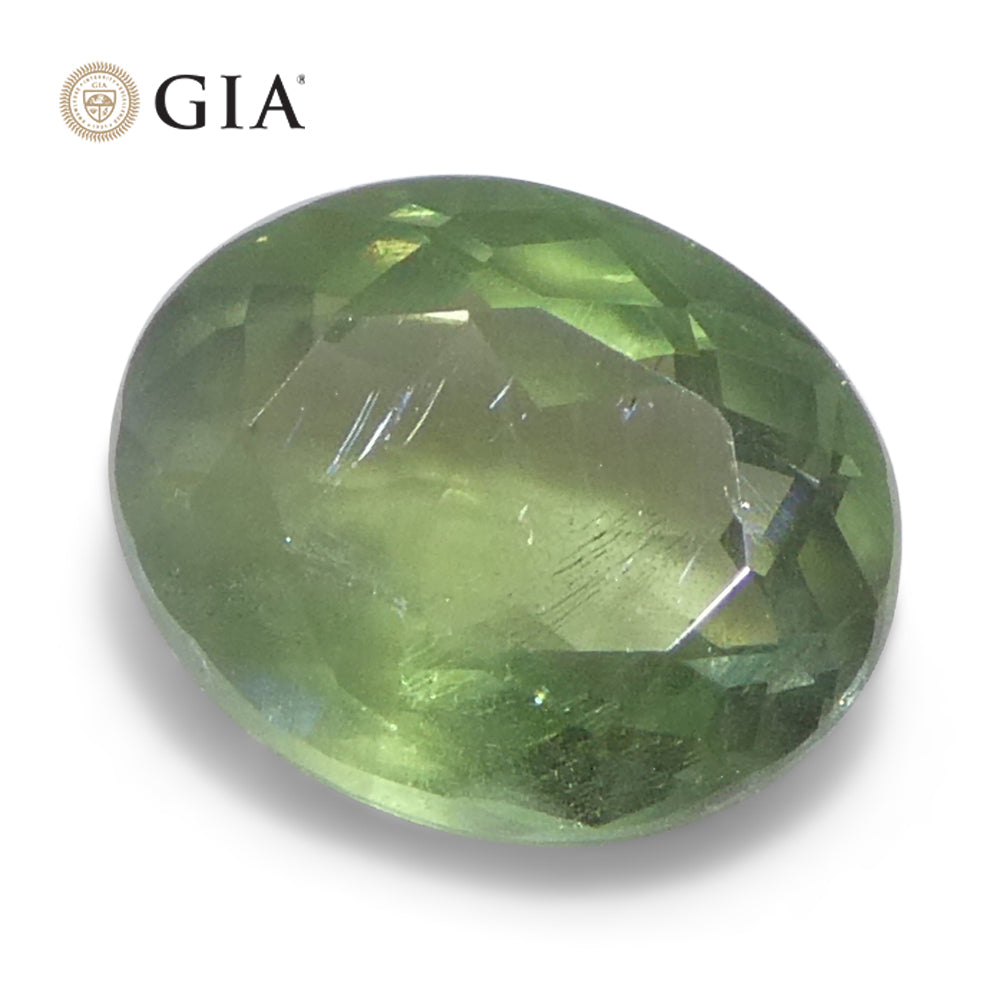 0.78ct Oval Yellowish Green to Grayish Purple Alexandrite GIA Certified India Unheated - Skyjems Wholesale Gemstones