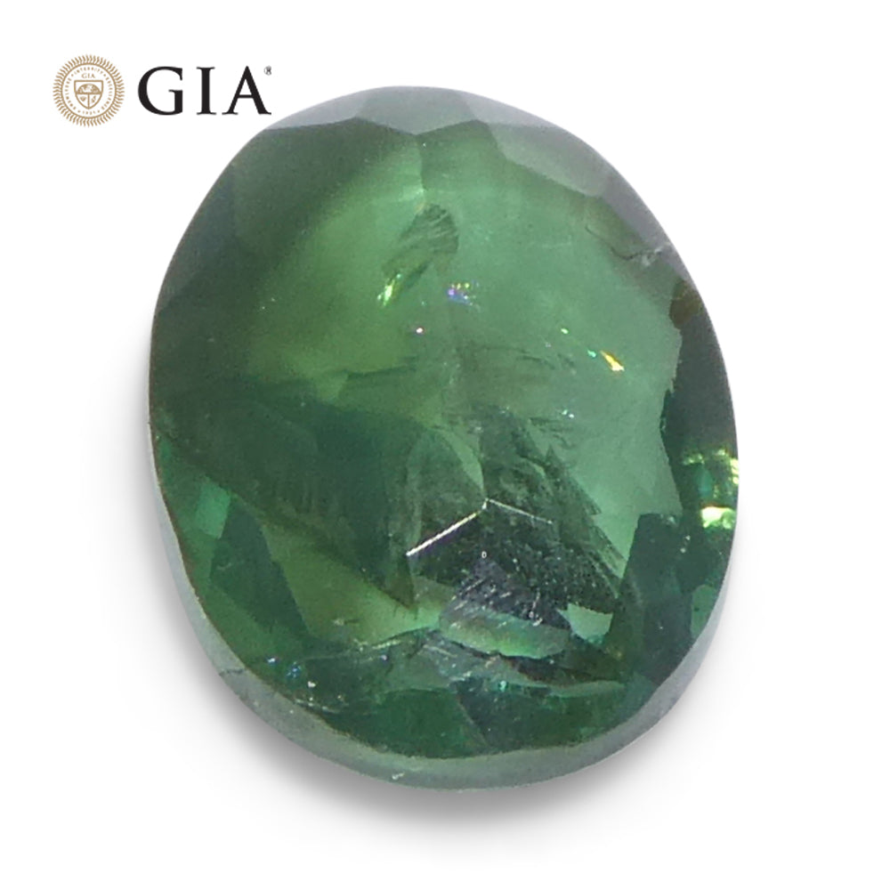 0.7ct Oval Green to Grayish Purple Alexandrite GIA Certified India Unheated - Skyjems Wholesale Gemstones