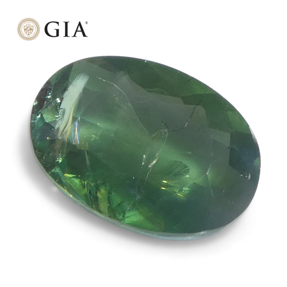 0.7ct Oval Green to Grayish Purple Alexandrite GIA Certified India Unheated - Skyjems Wholesale Gemstones