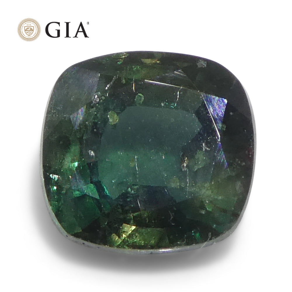 0.97ct Cushion Greenish Blue to Purple Alexandrite GIA Certified Madagascar Unheated - Skyjems Wholesale Gemstones