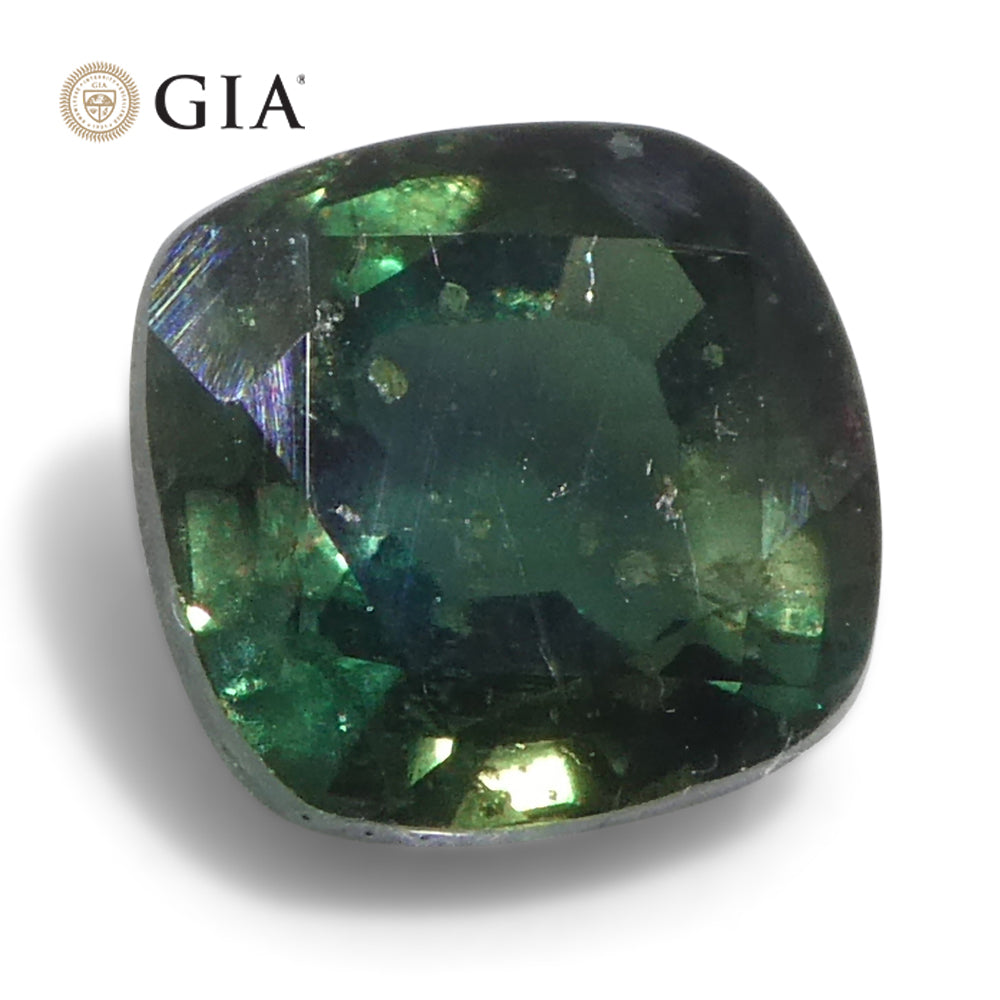 0.97ct Cushion Greenish Blue to Purple Alexandrite GIA Certified Madagascar Unheated - Skyjems Wholesale Gemstones