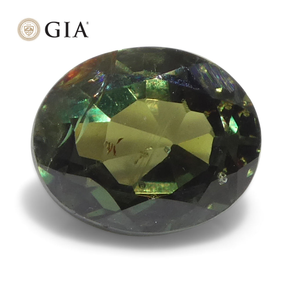 1.16ct Oval Bluish Green to Purple Alexandrite GIA Certified Madagascar Unheated - Skyjems Wholesale Gemstones