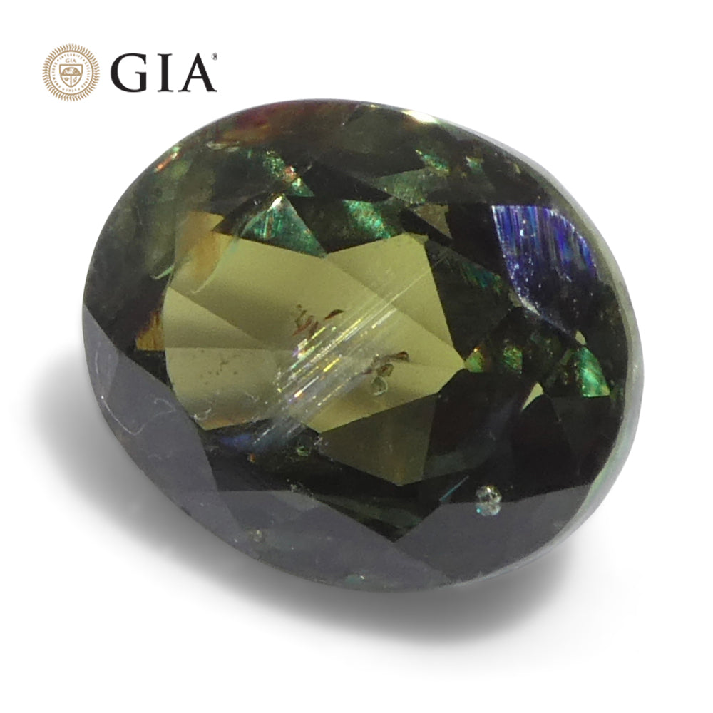 1.16ct Oval Bluish Green to Purple Alexandrite GIA Certified Madagascar Unheated - Skyjems Wholesale Gemstones