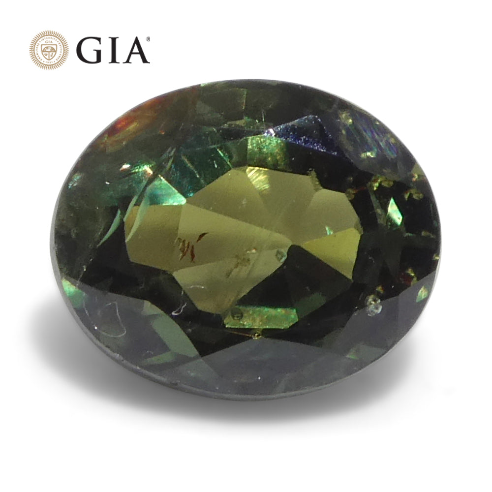 1.16ct Oval Bluish Green to Purple Alexandrite GIA Certified Madagascar Unheated - Skyjems Wholesale Gemstones