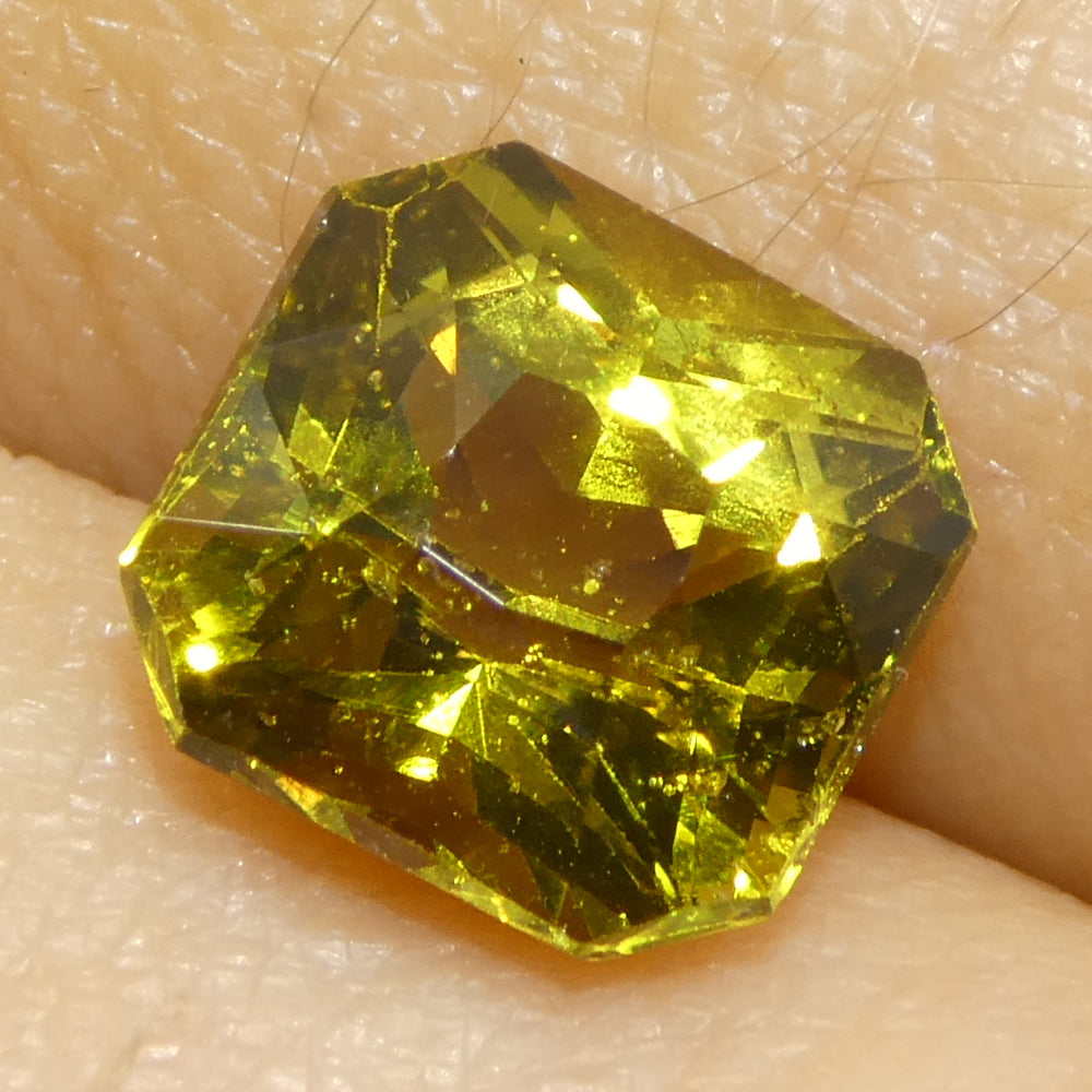 2.58ct Octagonal/Emerald Cut Green-Yellow Chrysoberyl GIA Certified Unheated - Skyjems Wholesale Gemstones