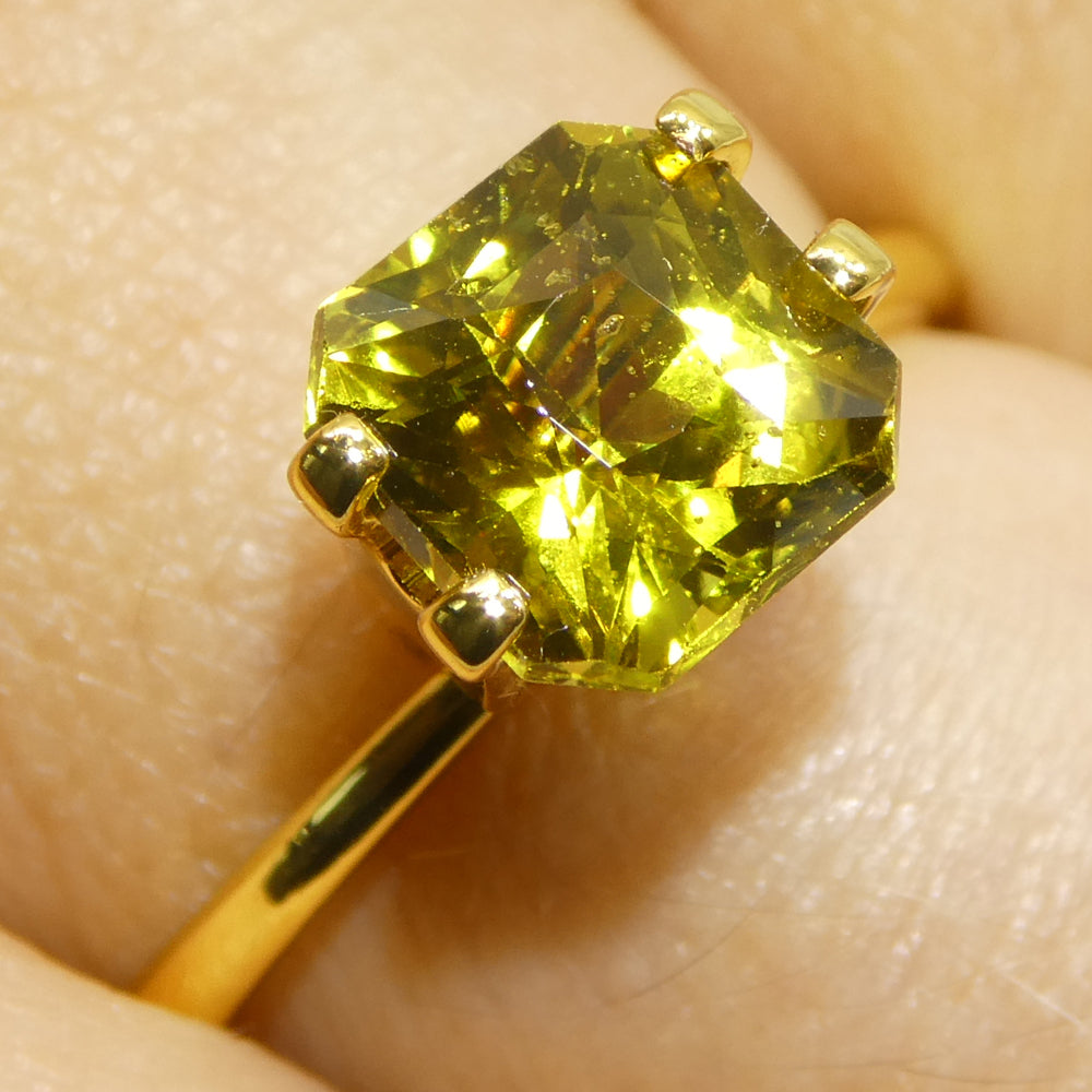 2.58ct Octagonal/Emerald Cut Green-Yellow Chrysoberyl GIA Certified Unheated - Skyjems Wholesale Gemstones