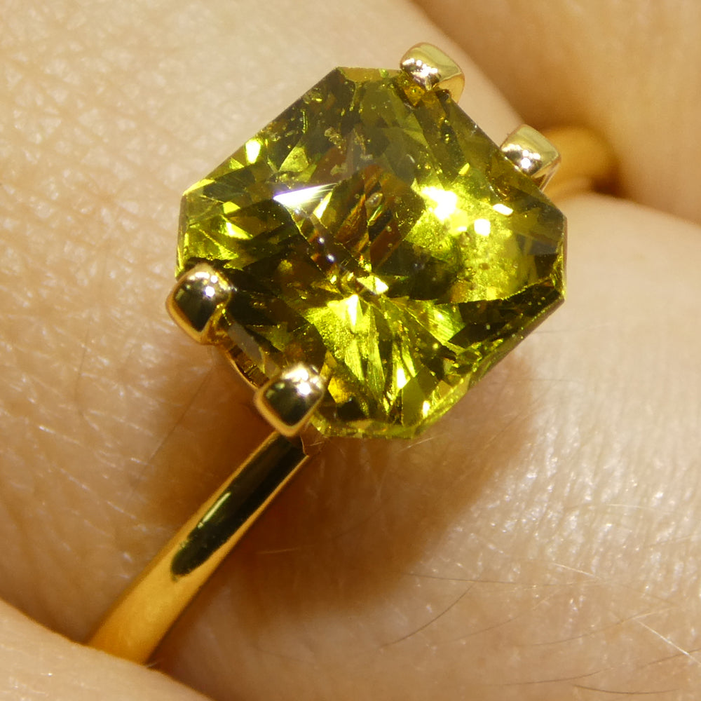 2.58ct Octagonal/Emerald Cut Green-Yellow Chrysoberyl GIA Certified Unheated - Skyjems Wholesale Gemstones