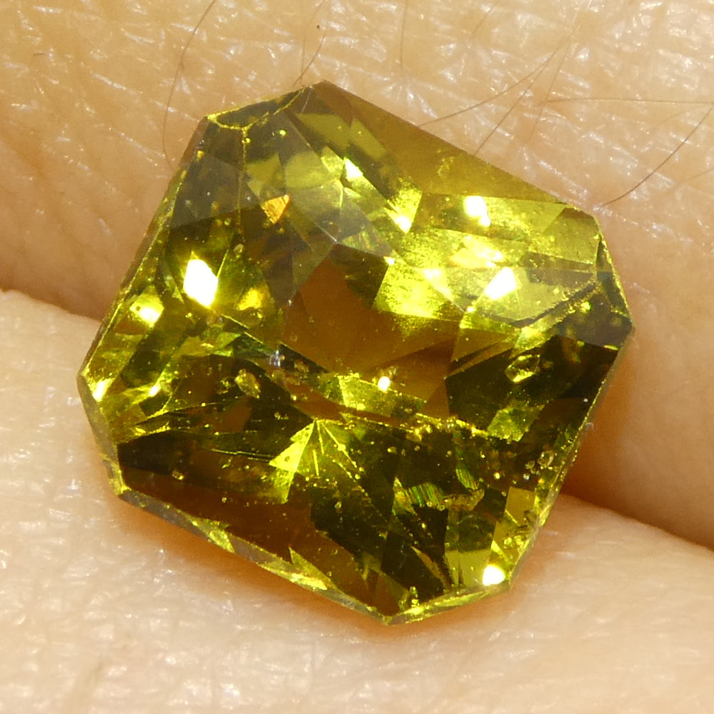 2.58ct Octagonal/Emerald Cut Green-Yellow Chrysoberyl GIA Certified Unheated - Skyjems Wholesale Gemstones