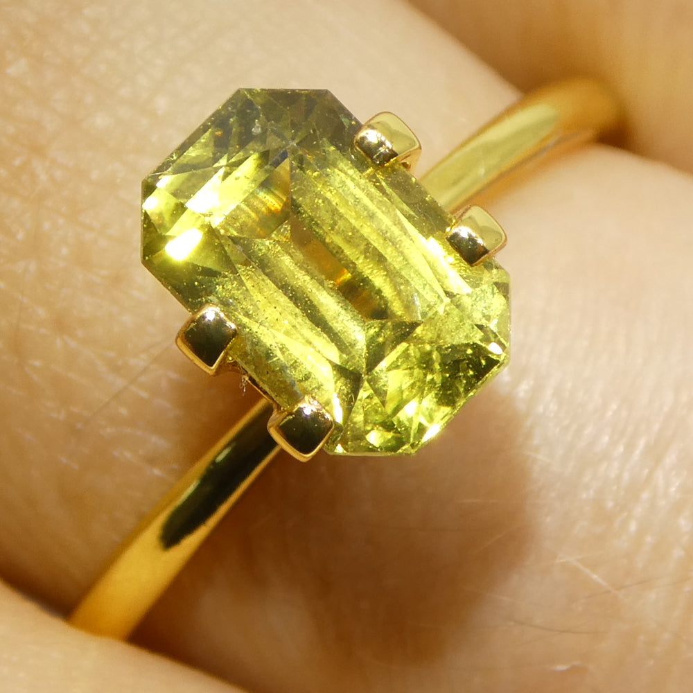 2.3ct Octagonal/Emerald Cut Yellow Chrysoberyl GIA Certified Unheated - Skyjems Wholesale Gemstones