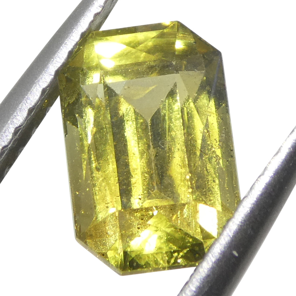 2.3ct Octagonal/Emerald Cut Yellow Chrysoberyl GIA Certified Unheated - Skyjems Wholesale Gemstones
