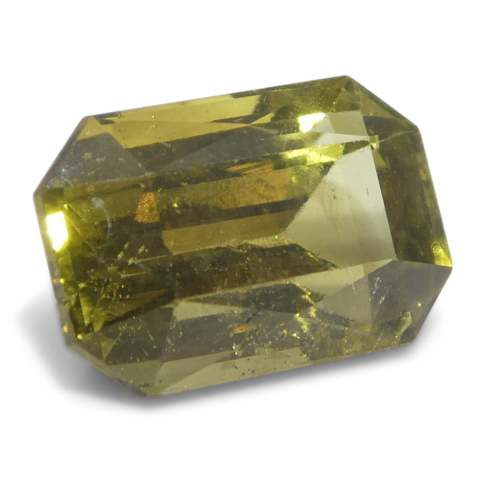 2.3ct Octagonal/Emerald Cut Yellow Chrysoberyl GIA Certified Unheated - Skyjems Wholesale Gemstones