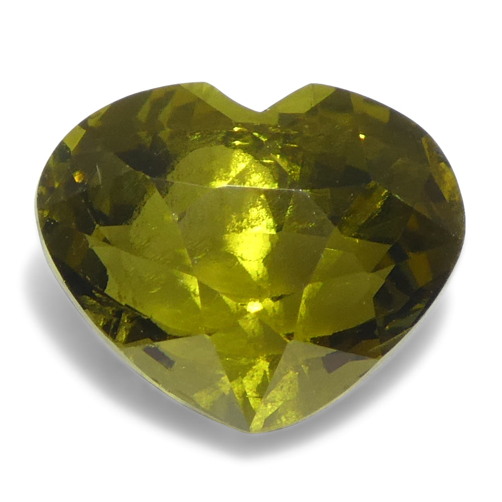 2.05ct Heart Greenish Yellow Chrysoberyl GIA Certified Unheated - Skyjems Wholesale Gemstones