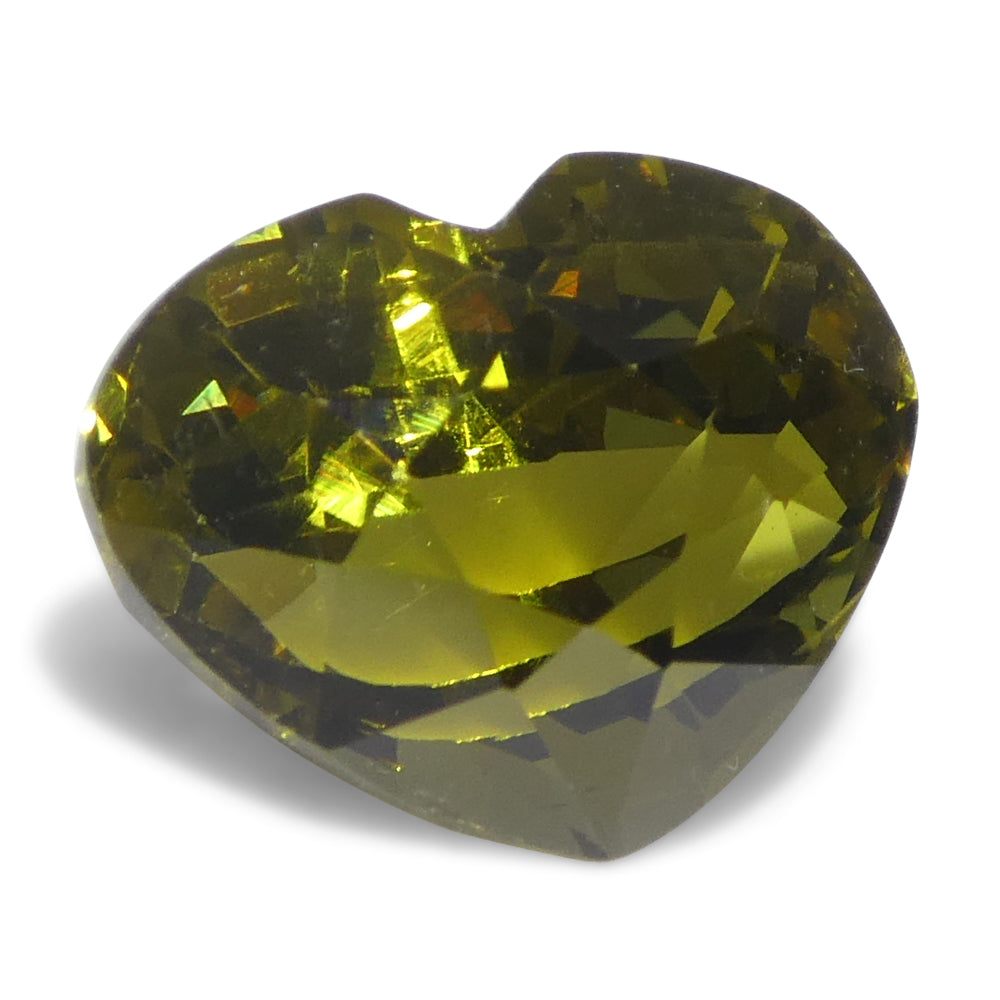 2.05ct Heart Greenish Yellow Chrysoberyl GIA Certified Unheated - Skyjems Wholesale Gemstones