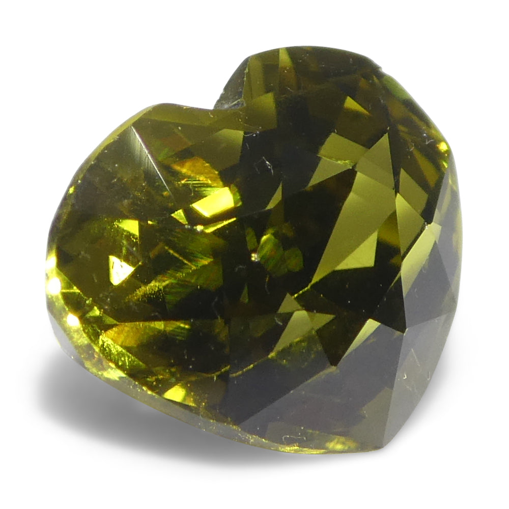 2.05ct Heart Greenish Yellow Chrysoberyl GIA Certified Unheated - Skyjems Wholesale Gemstones