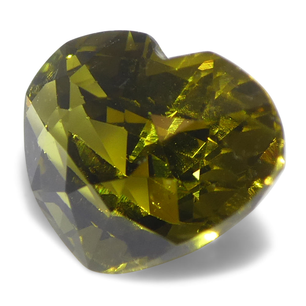 2.05ct Heart Greenish Yellow Chrysoberyl GIA Certified Unheated - Skyjems Wholesale Gemstones