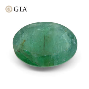 14.56ct Oval Green Emerald GIA Certified - Skyjems Wholesale Gemstones
