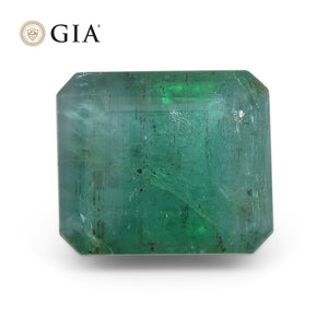 8.49ct Octagonal/Emerald Cut Green Emerald GIA Certified - Skyjems Wholesale Gemstones
