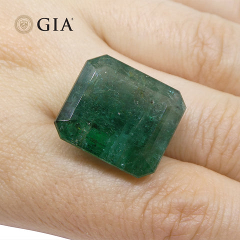 29.06ct Octagonal/Emerald Cut Green Emerald GIA Certified