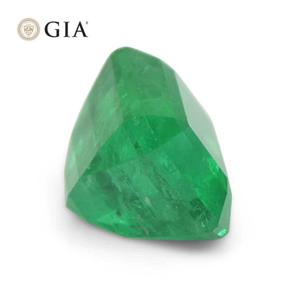 1.76ct Octagonal/Emerald Cut Green Emerald GIA Certified Russia - Skyjems Wholesale Gemstones