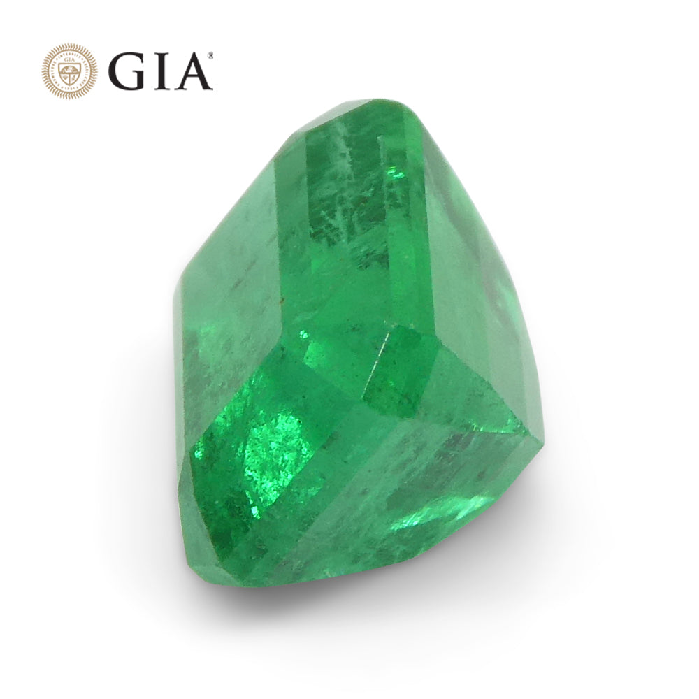 1.76ct Octagonal/Emerald Cut Green Emerald GIA Certified Russia - Skyjems Wholesale Gemstones