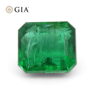 1.55ct Octagonal/Emerald Cut Green Emerald GIA Certified Zambia - Skyjems Wholesale Gemstones