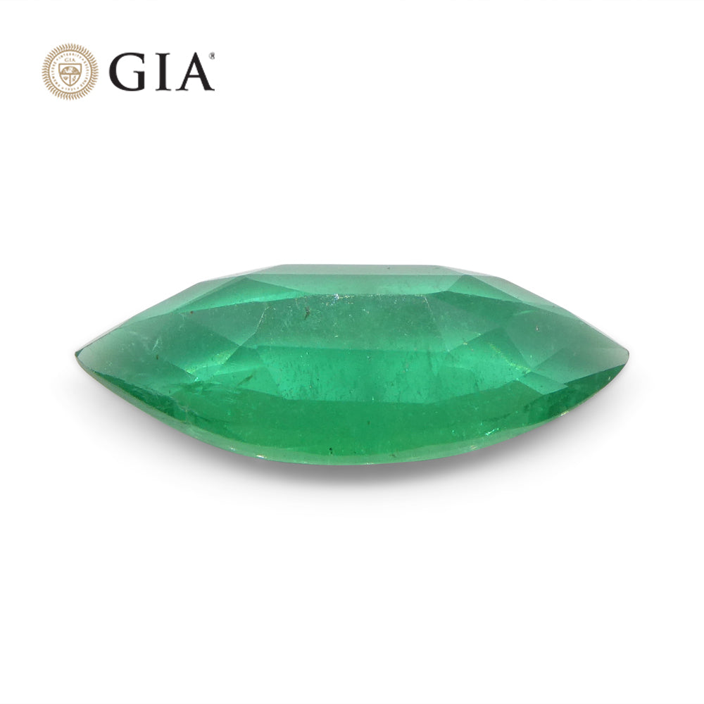 2.59ct Marquise Green Emerald GIA Certified Zambia F1/Minor - Skyjems Wholesale Gemstones