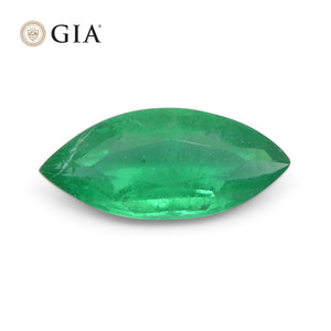 2.59ct Marquise Green Emerald GIA Certified Zambia F1/Minor - Skyjems Wholesale Gemstones