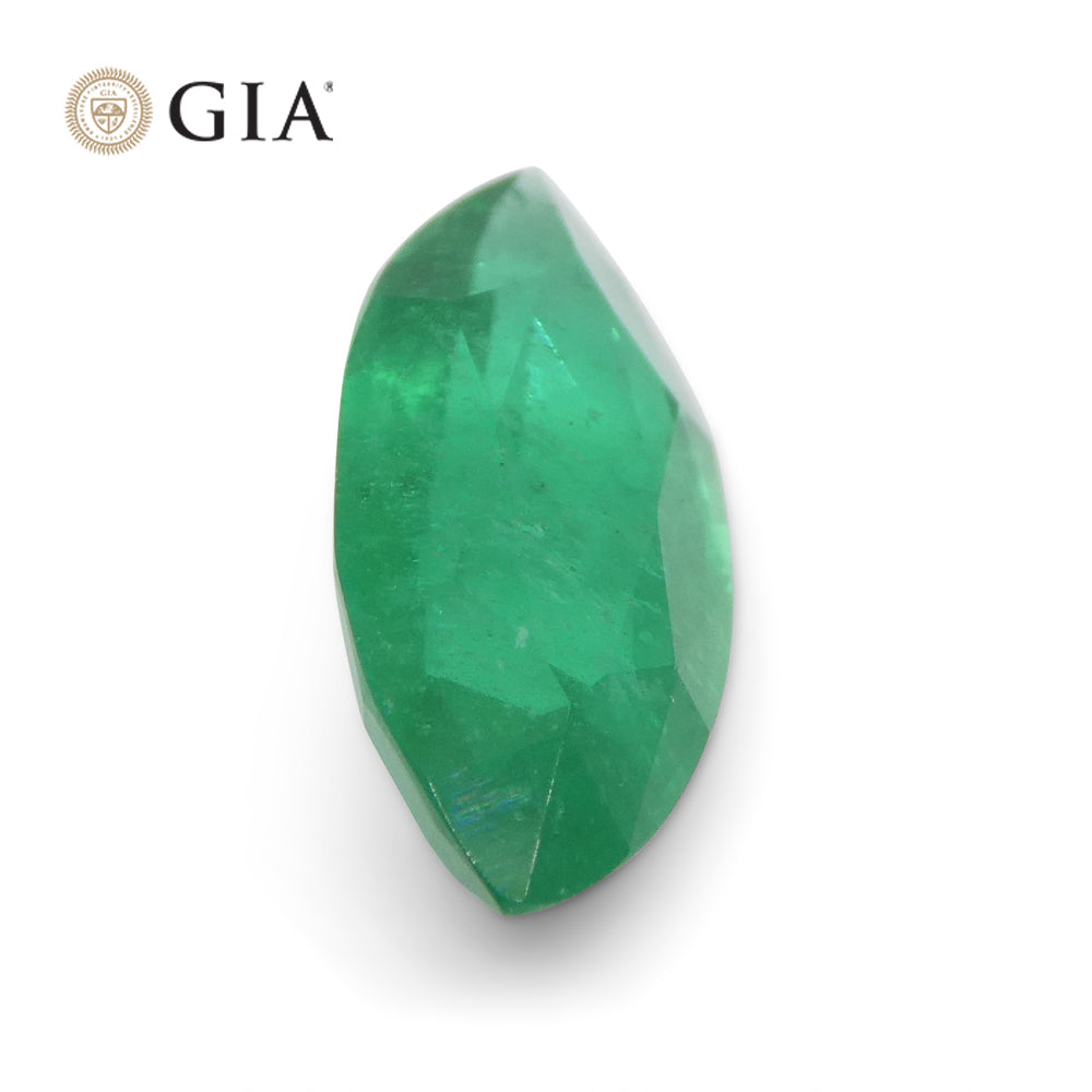 2.59ct Marquise Green Emerald GIA Certified Zambia F1/Minor - Skyjems Wholesale Gemstones