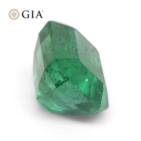 5.25ct Octagonal/Emerald Cut Green Emerald GIA Certified Zambia F1/Minor