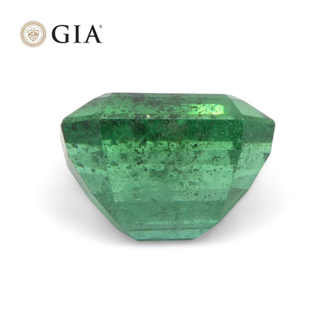 5.25ct Octagonal/Emerald Cut Green Emerald GIA Certified Zambia F1/Minor