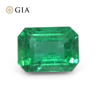 2.1ct Octagonal/Emerald Cut Green Emerald GIA Certified Zambia - Skyjems Wholesale Gemstones