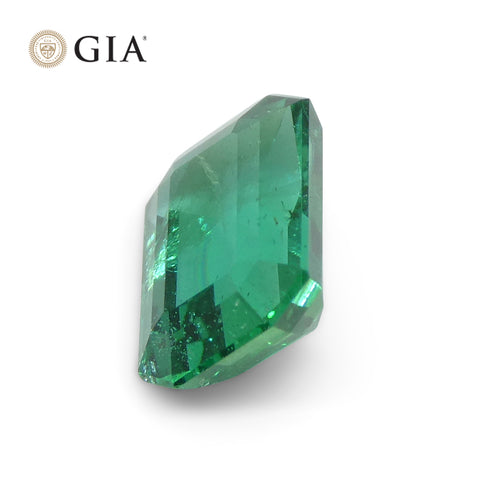 1.3ct Octagonal/Emerald Cut Green Emerald GIA Certified Zambia