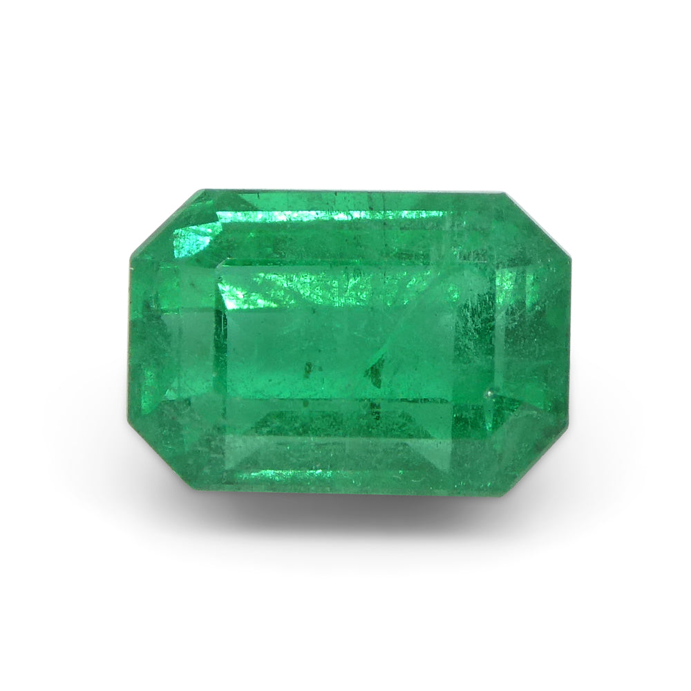 1.77ct Octagonal/Emerald Cut Green Emerald GIA Certified Zambia - Skyjems Wholesale Gemstones