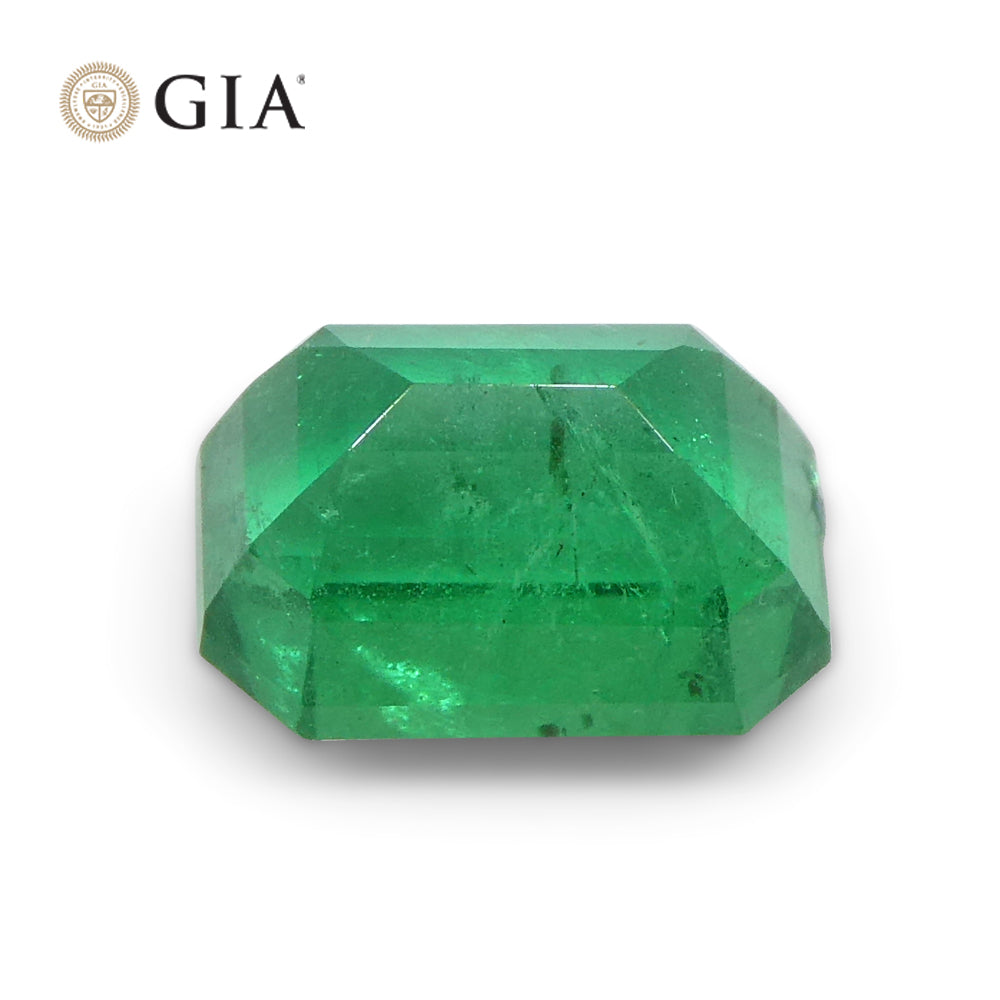 1.77ct Octagonal/Emerald Cut Green Emerald GIA Certified Zambia - Skyjems Wholesale Gemstones