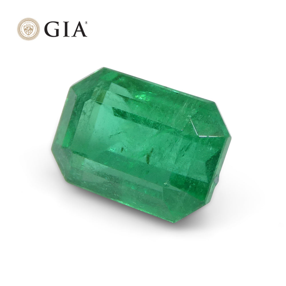 1.77ct Octagonal/Emerald Cut Green Emerald GIA Certified Zambia - Skyjems Wholesale Gemstones