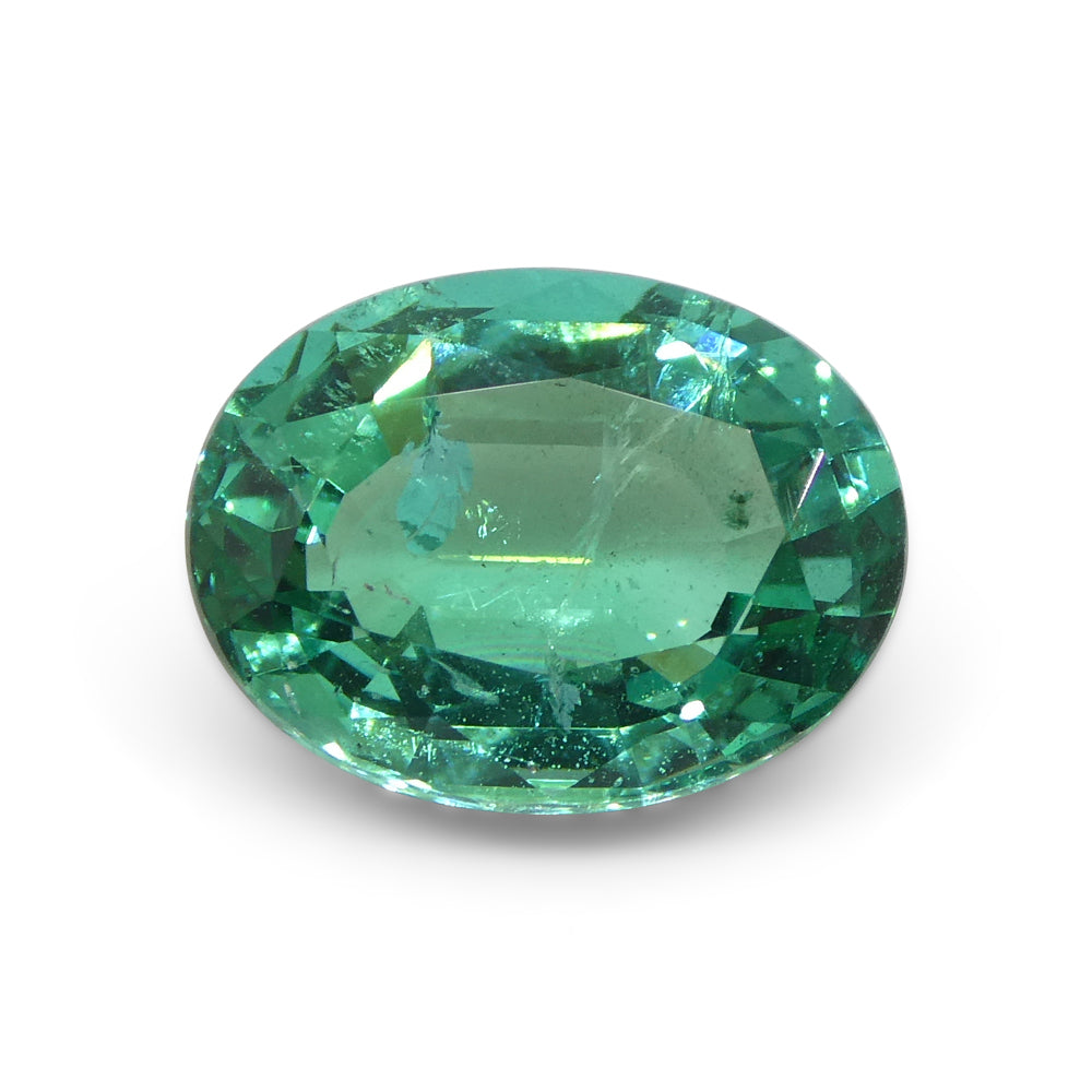 2.6ct Oval Green Emerald GIA Certified Zambia - Skyjems Wholesale Gemstones