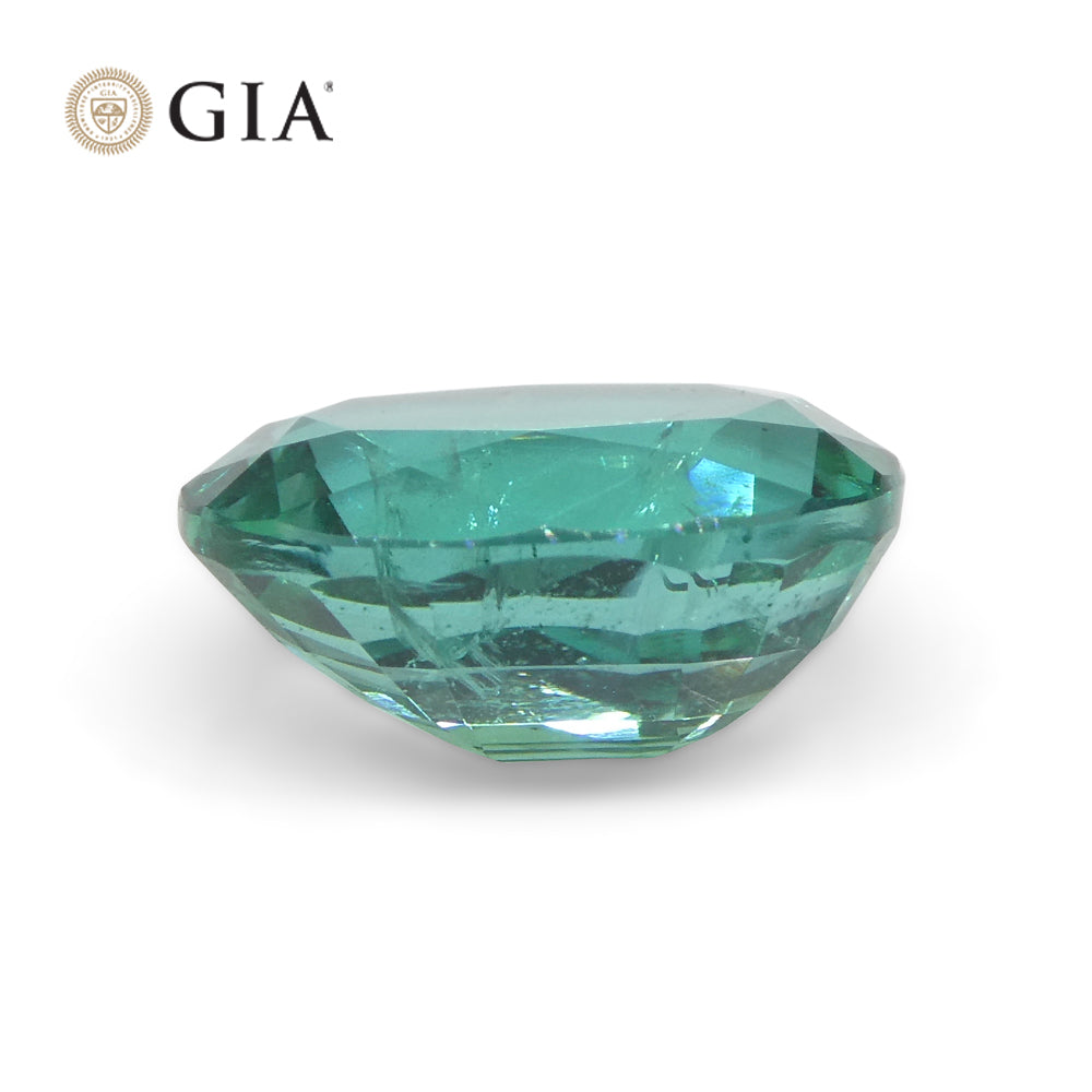 2.6ct Oval Green Emerald GIA Certified Zambia - Skyjems Wholesale Gemstones