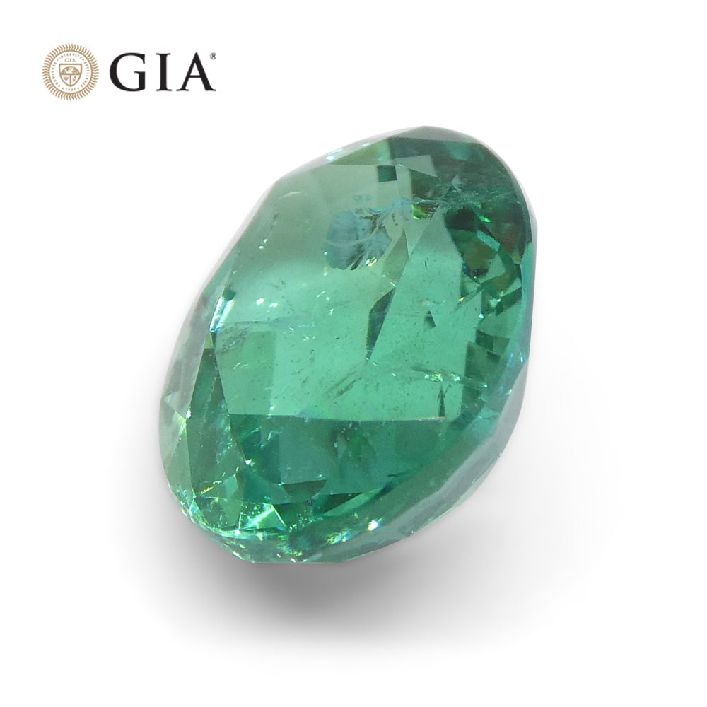 2.6ct Oval Green Emerald GIA Certified Zambia - Skyjems Wholesale Gemstones