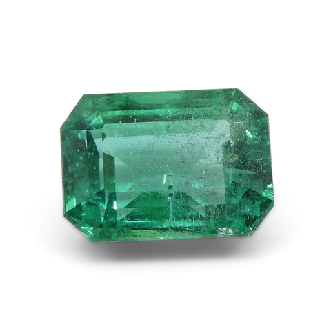 4.46ct Octagonal/Emerald Cut Green Emerald GIA Certified Zambia