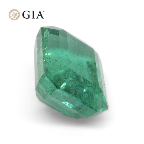 4.46ct Octagonal/Emerald Cut Green Emerald GIA Certified Zambia