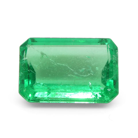 4.39ct Octagonal/Emerald Green Emerald GIA Certified Colombia
