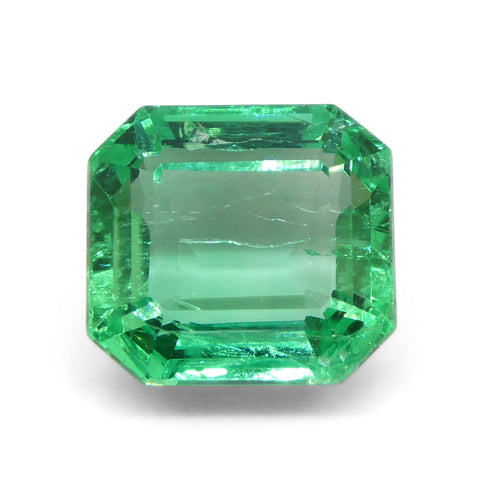 4.18ct Octagonal/Emerald Green Emerald GIA Certified Colombia