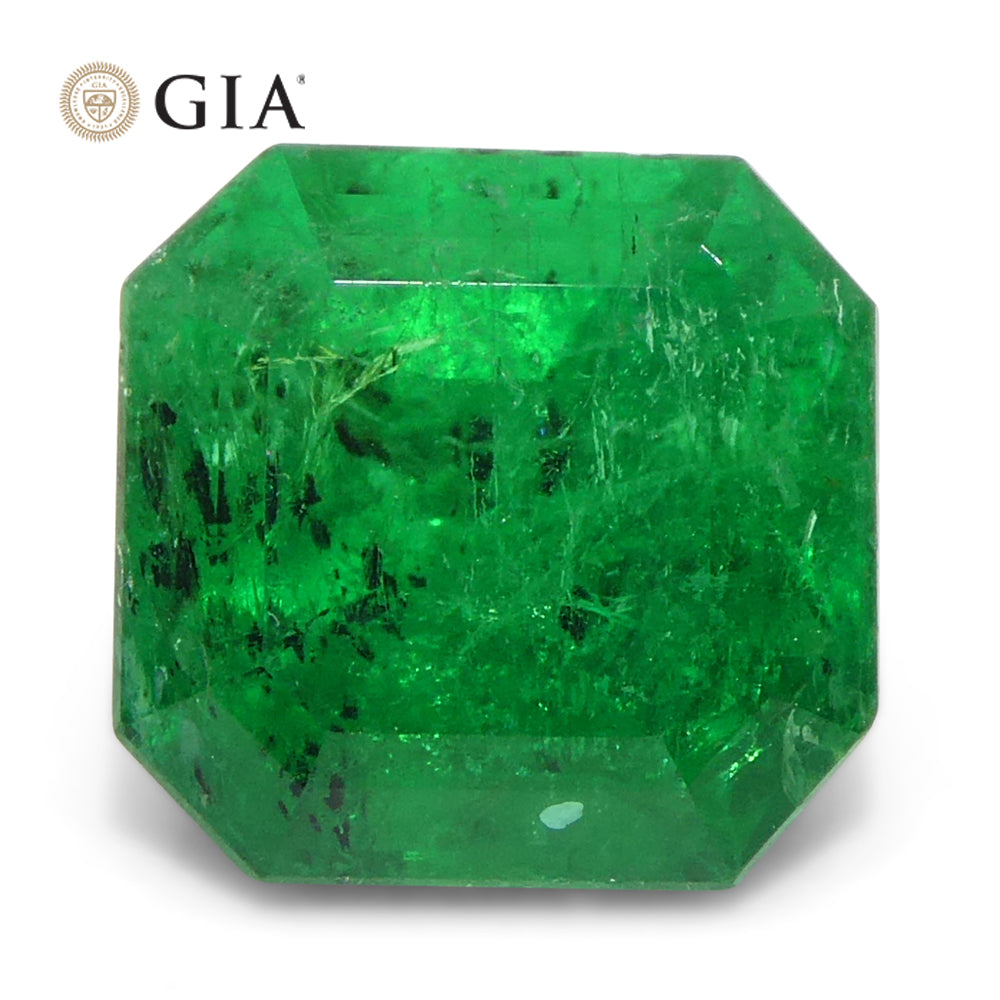 2.56ct Octagonal/Emerald Green Emerald GIA Certified Colombia - Skyjems Wholesale Gemstones