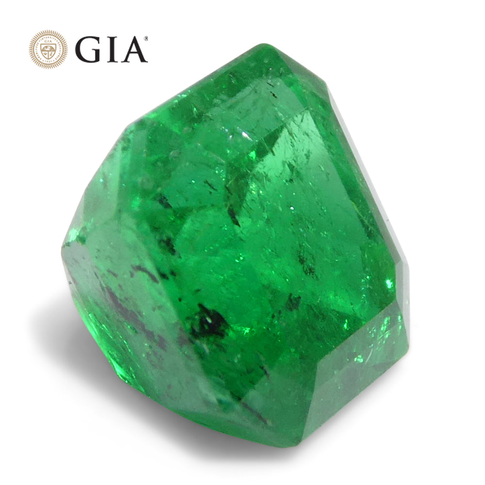2.56ct Octagonal/Emerald Green Emerald GIA Certified Colombia - Skyjems Wholesale Gemstones