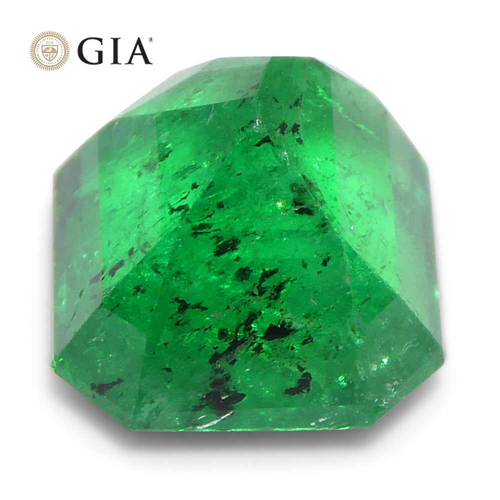 2.56ct Octagonal/Emerald Green Emerald GIA Certified Colombia - Skyjems Wholesale Gemstones